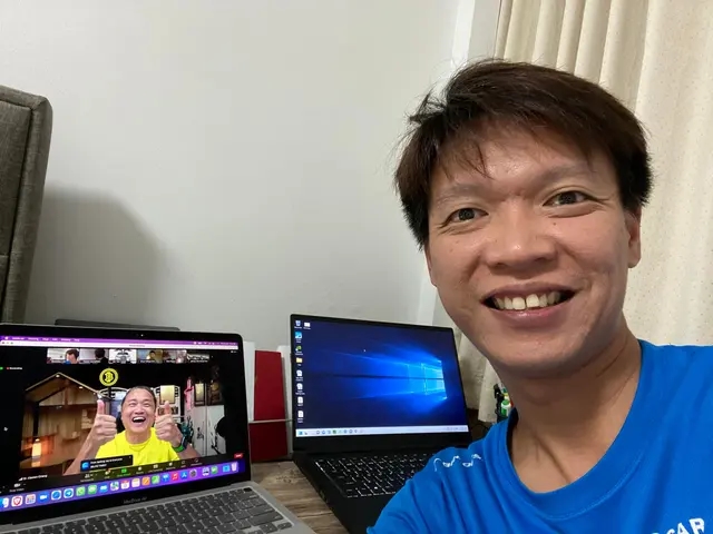 Investor in video call